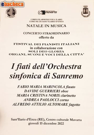 Anteprima Quintetto sinfonica SRemo